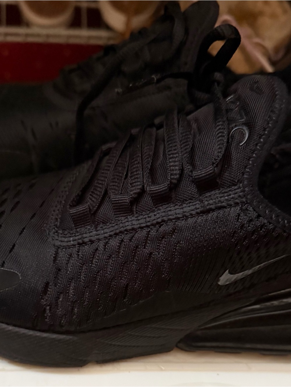 Nike Women's Black Mesh Athletic Sneakers with Subtle Swoosh